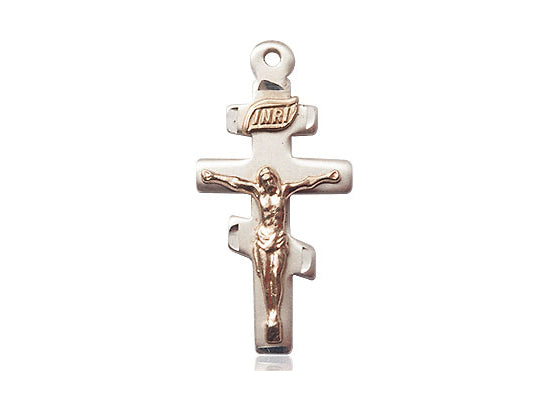 Greek Crucifix Pendant on a Sterling Silver Chain