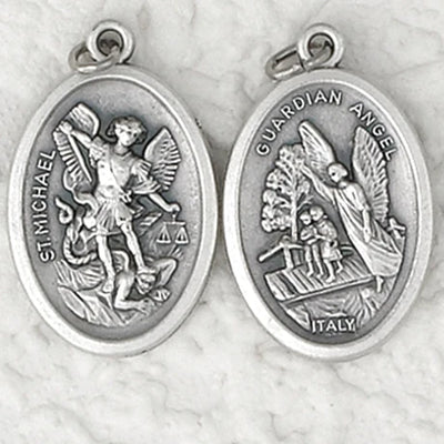 Saint Michael/ Guardian Angel Double Sided Oxi Medal 1/2