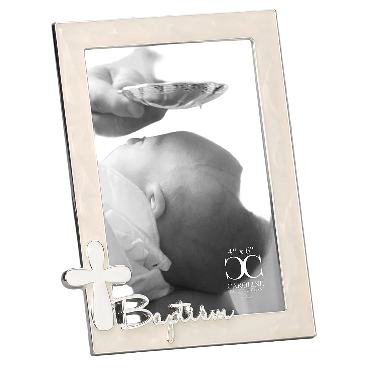 Baptism Frame with Cross Decor