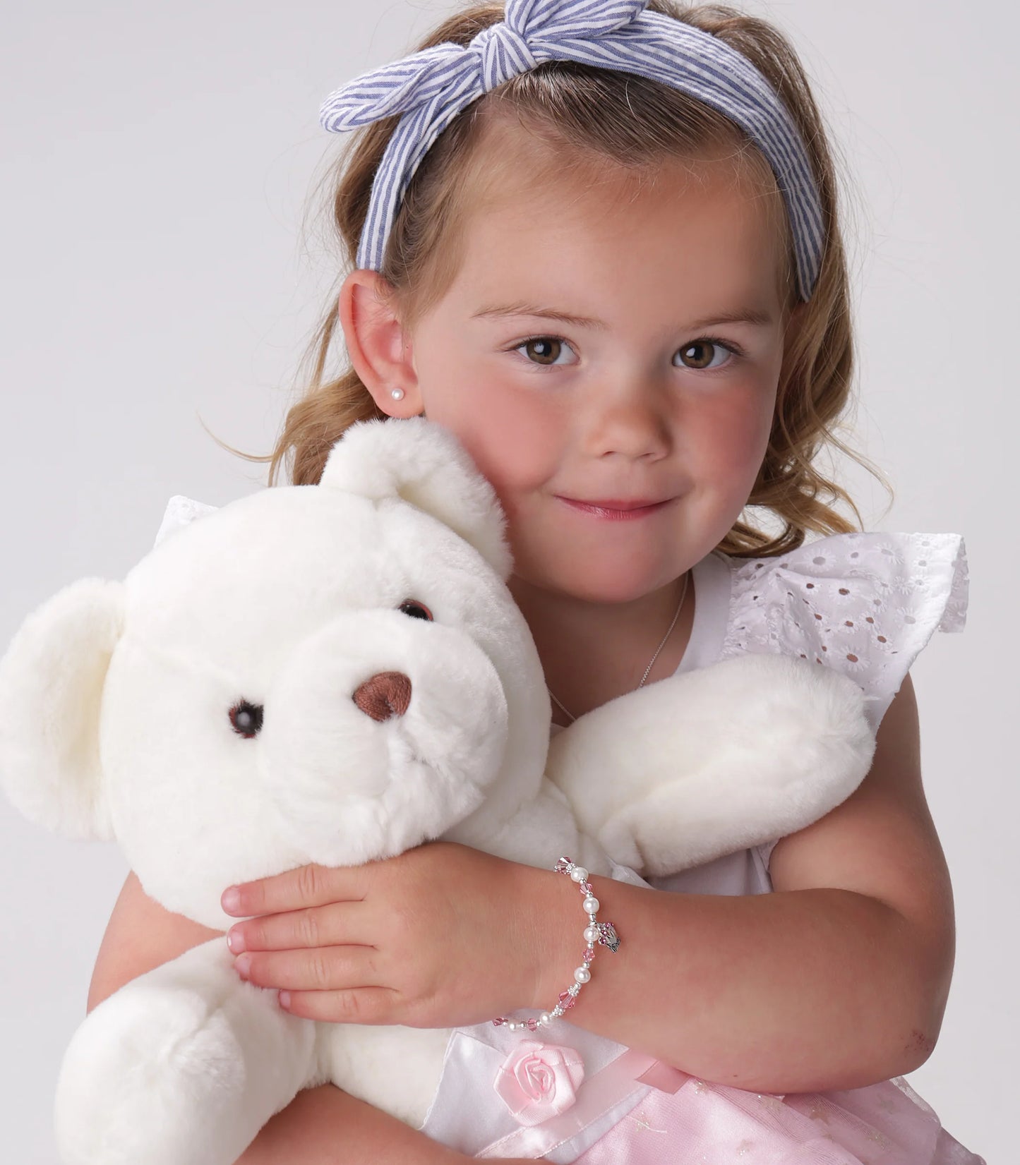 Sterling Silver Child's White Freshwater Pearl Earrings - Unique Catholic Gifts