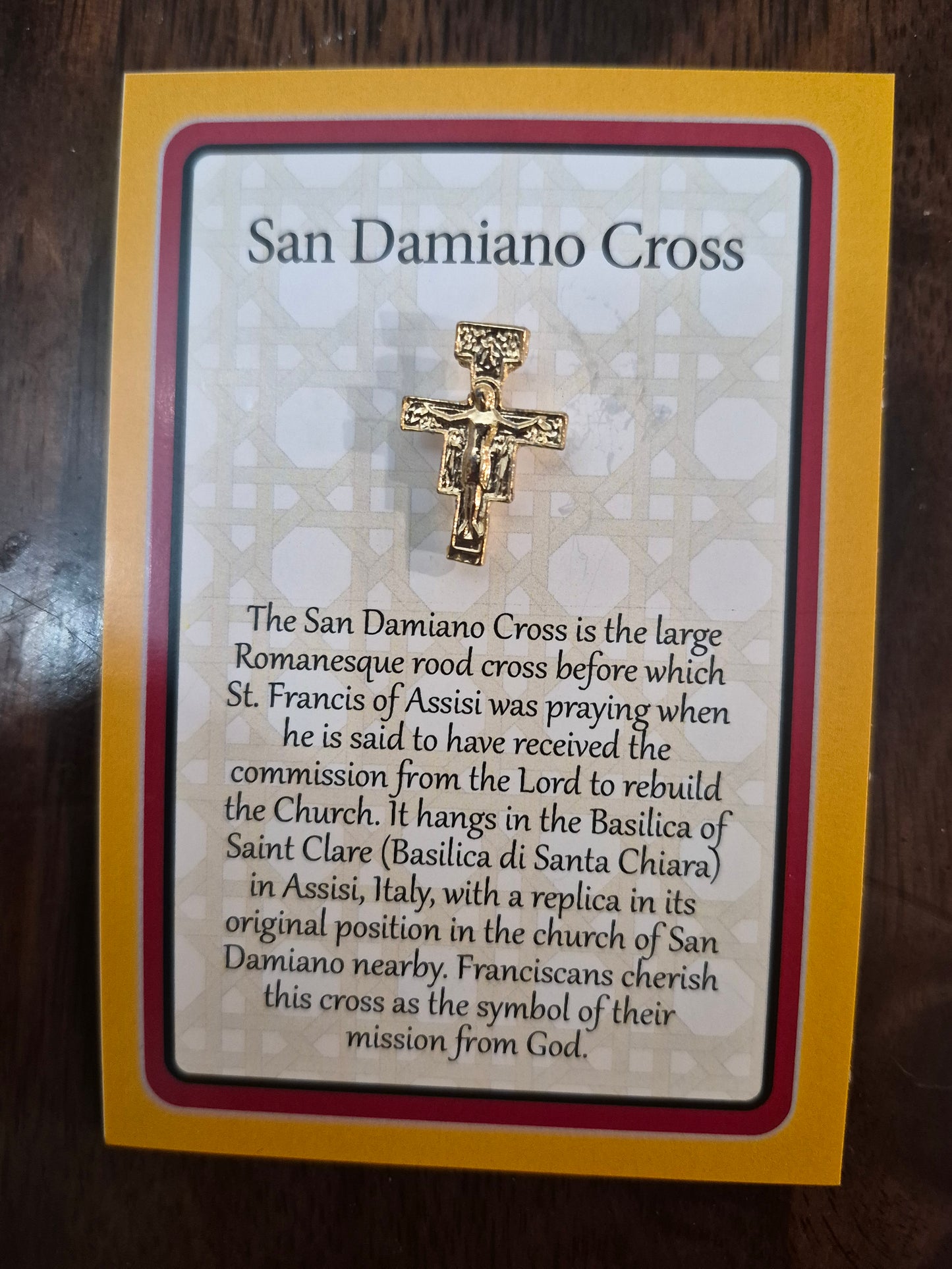 San Damiano Crucifix Lapel Pin 3/4"