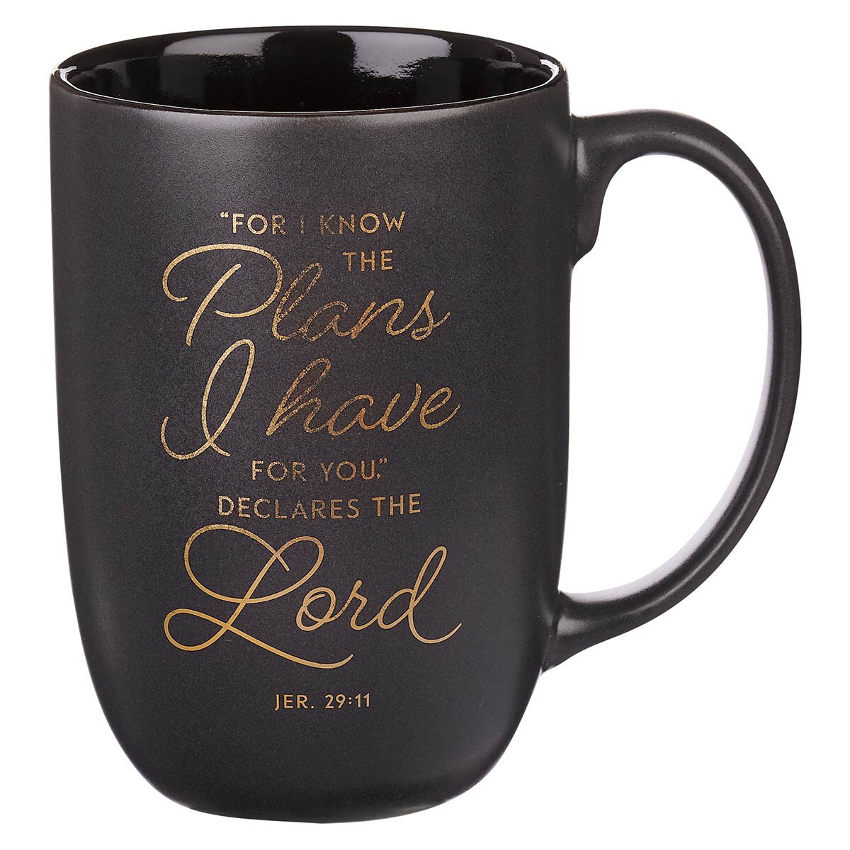 I Know the Plans Graphite Gray Ceramic Mug - Jeremiah 29:11