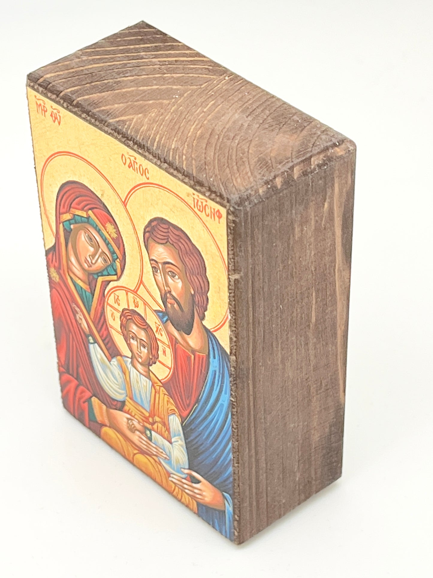 Holy Family Greek Table Icon 3 1/2" - Unique Catholic Gifts