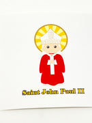 St. John Paul II Collectable Sticker 2" x 2" - Unique Catholic Gifts