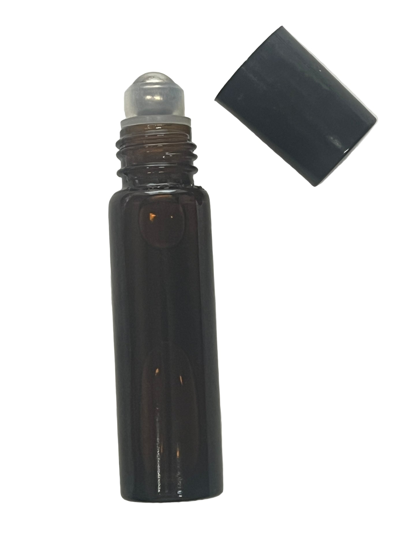 Amber roller bottle of Good Samaritan oil touched to 1st class relic of St. Michael with black cap removed