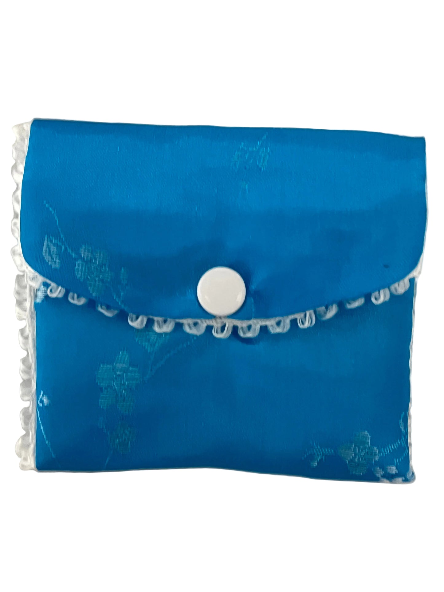 Soft Satin Rosary Pouch Teal