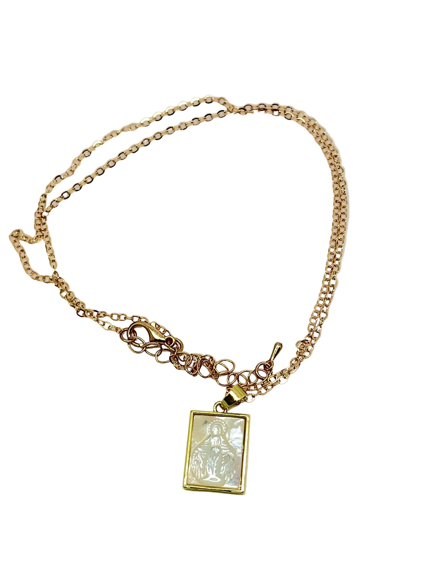 Virgin Mary Shell Pendant