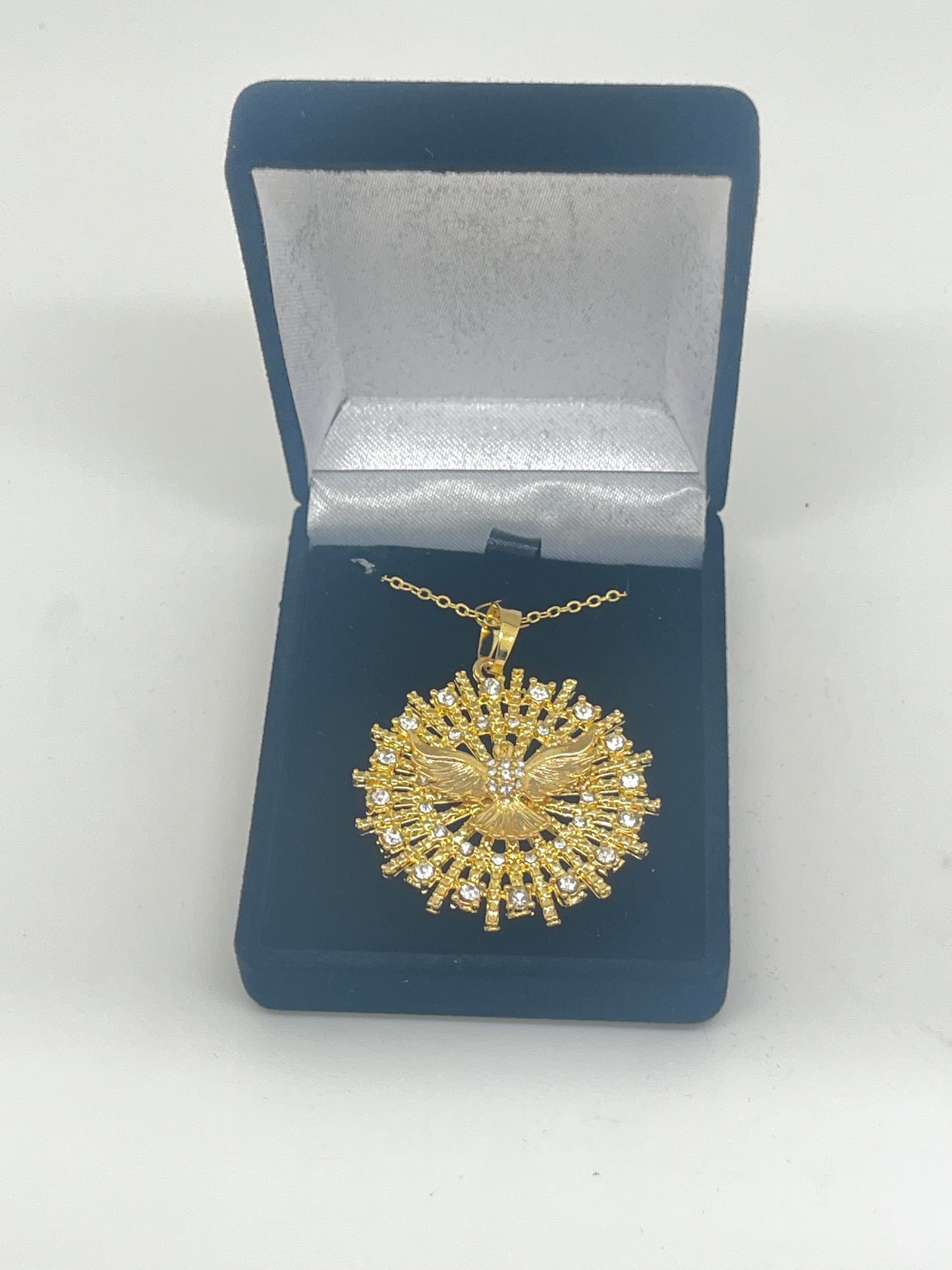 Holy Spirit Gold Plated Pendant Necklace