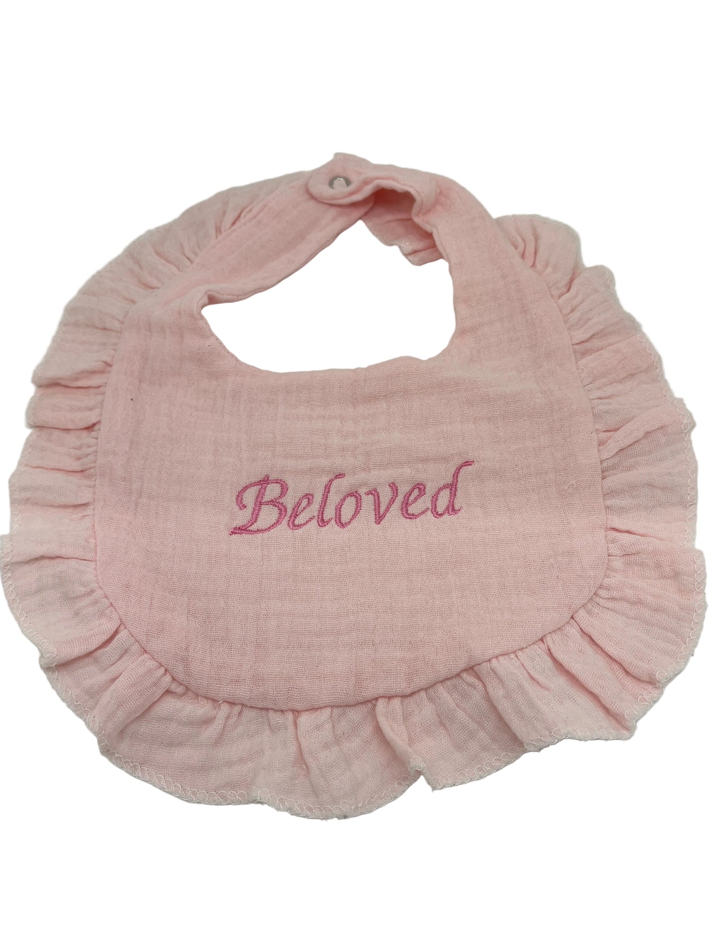 Beloved Catholic Bib Pink