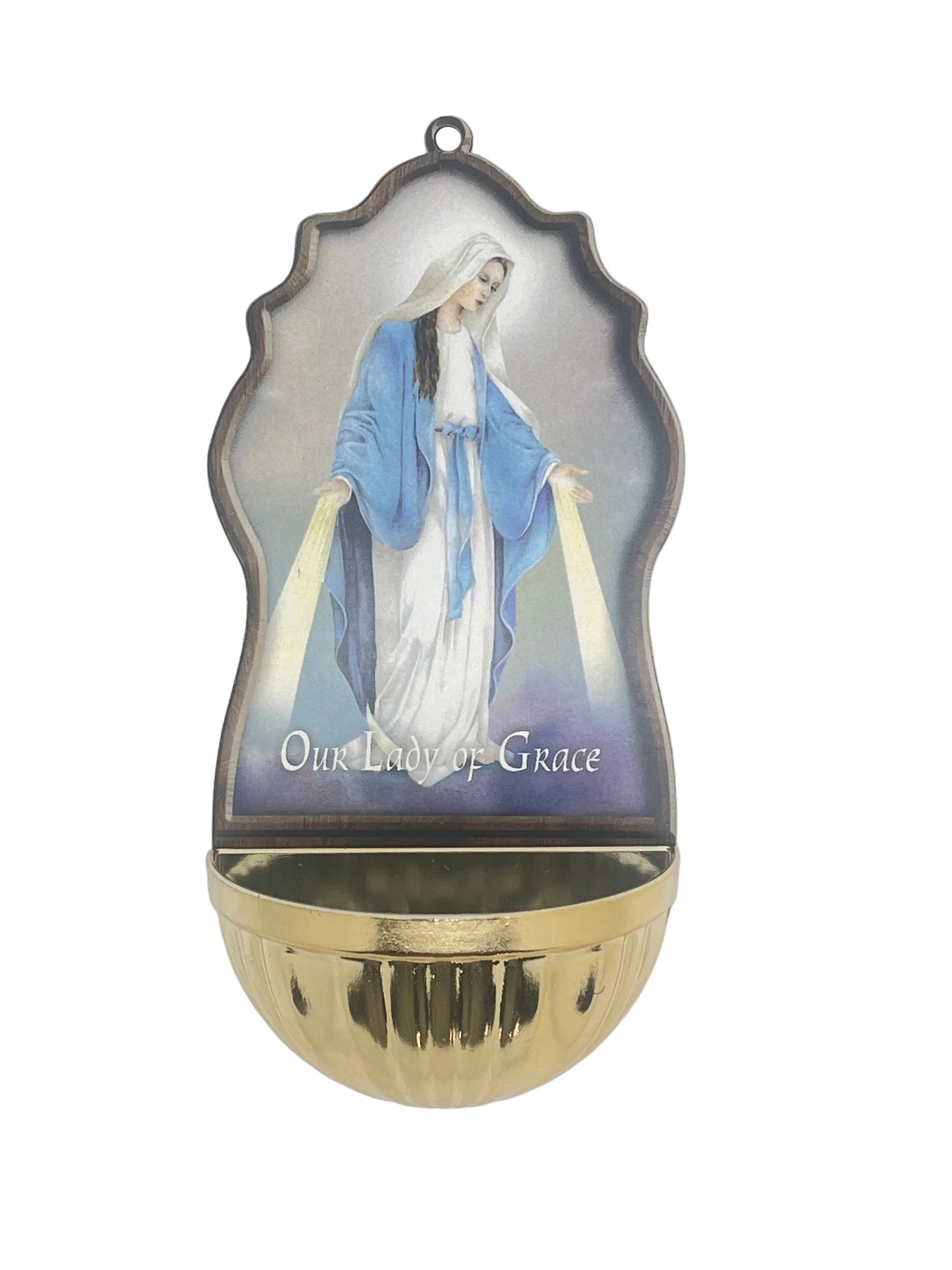 Our Lady of Grace Holy Water Font 6"
