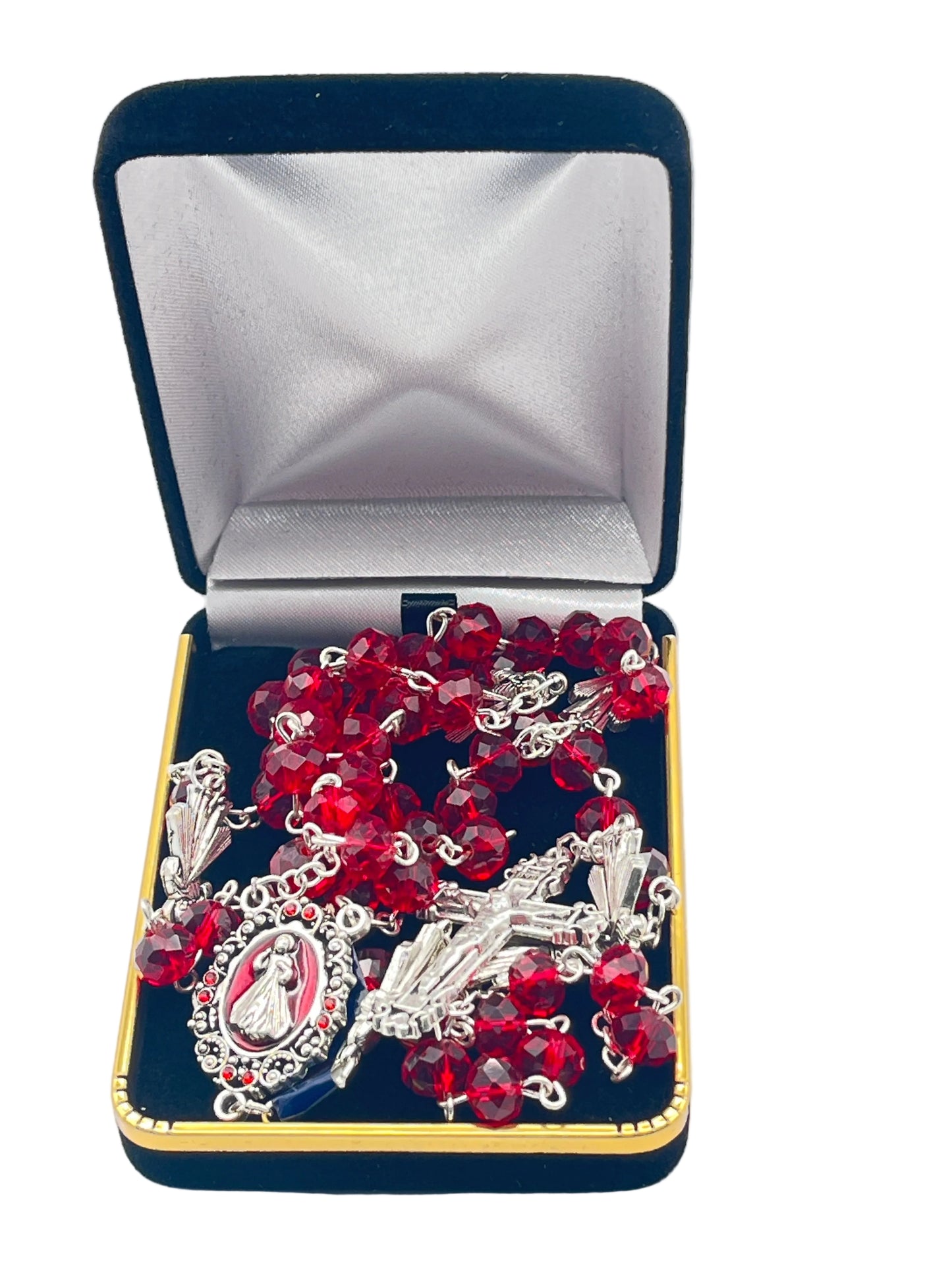 Red Crystal Divine Mercy Rosary