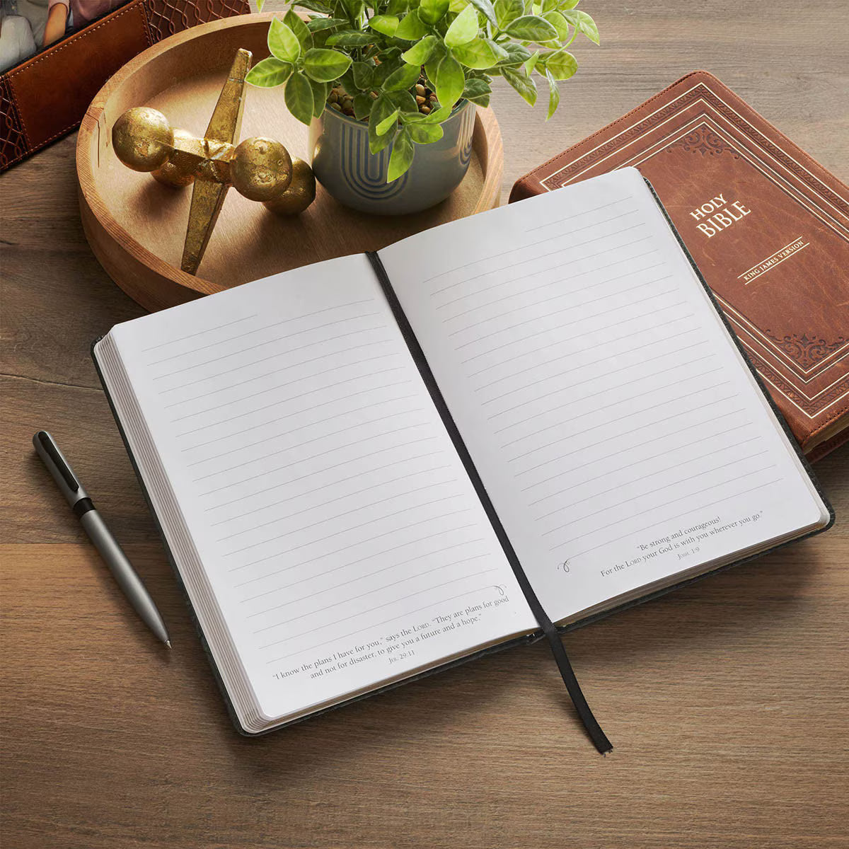 Man Of God Large Wirebound Journal in Brown - 1 Timothy 6:11 (Copy)