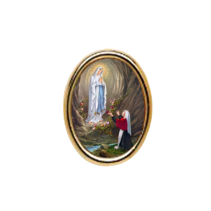 Our Lady of Lourdes Photo Lapel Pin