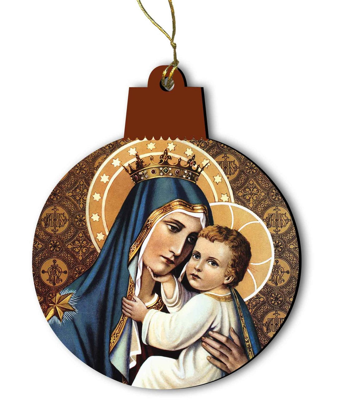 Our Lady of Mt. Carmel Wood Ornament