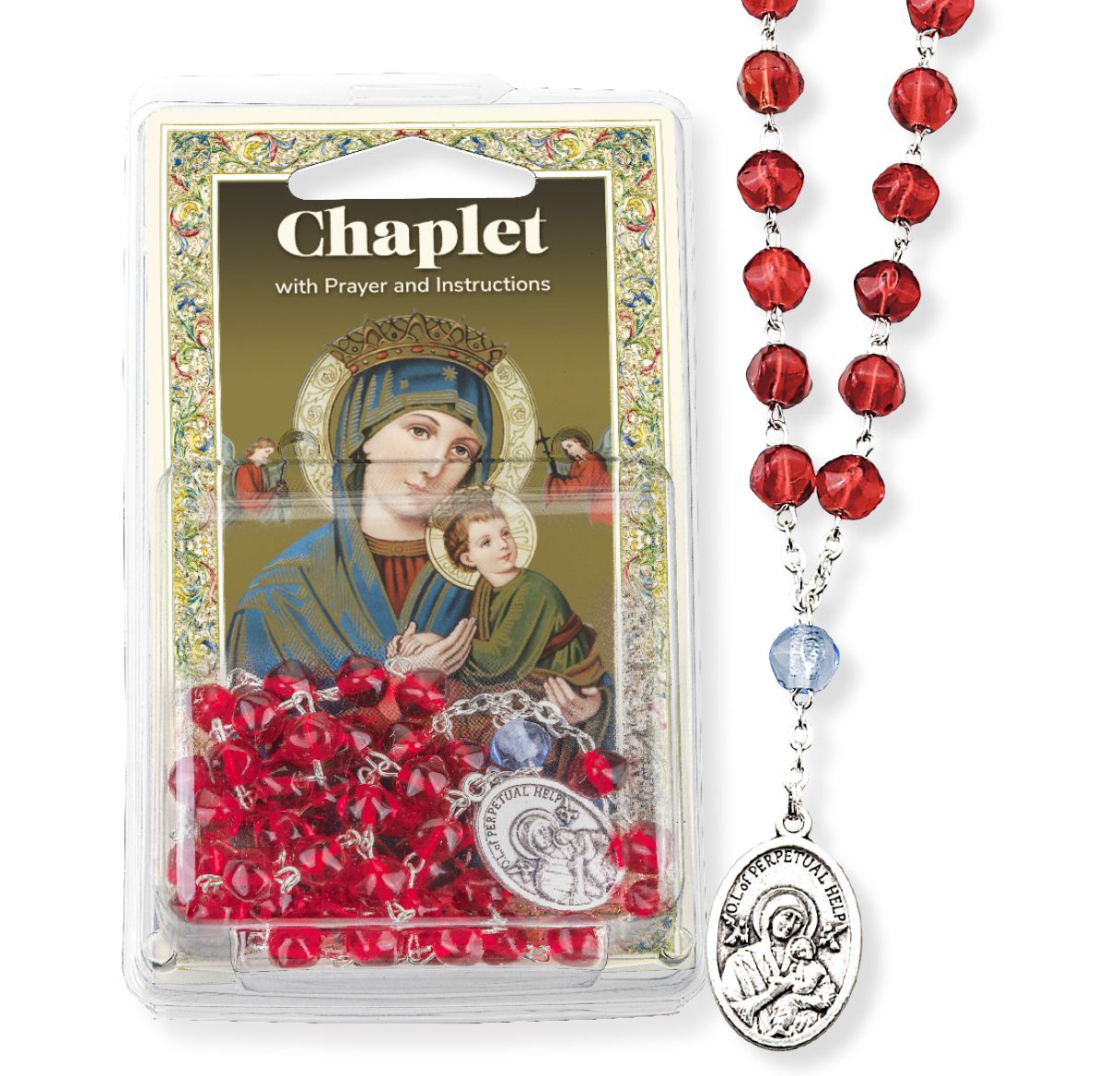 Our Lady of Perpetual Help Chaplet with Holy Card - Unique Catholic Gifts