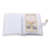 White First Communion Chalice Holy Card Holder