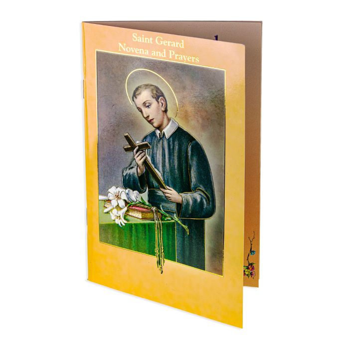 Saint Gerard Novena Booklet with illustrated cover, exclusive Italian fine art, and 24 pages of prayers and devotions