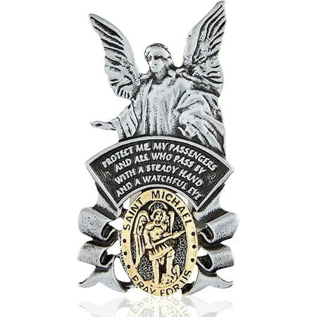 Saint Michael and the Guardian Angel Auto Visor Clip
