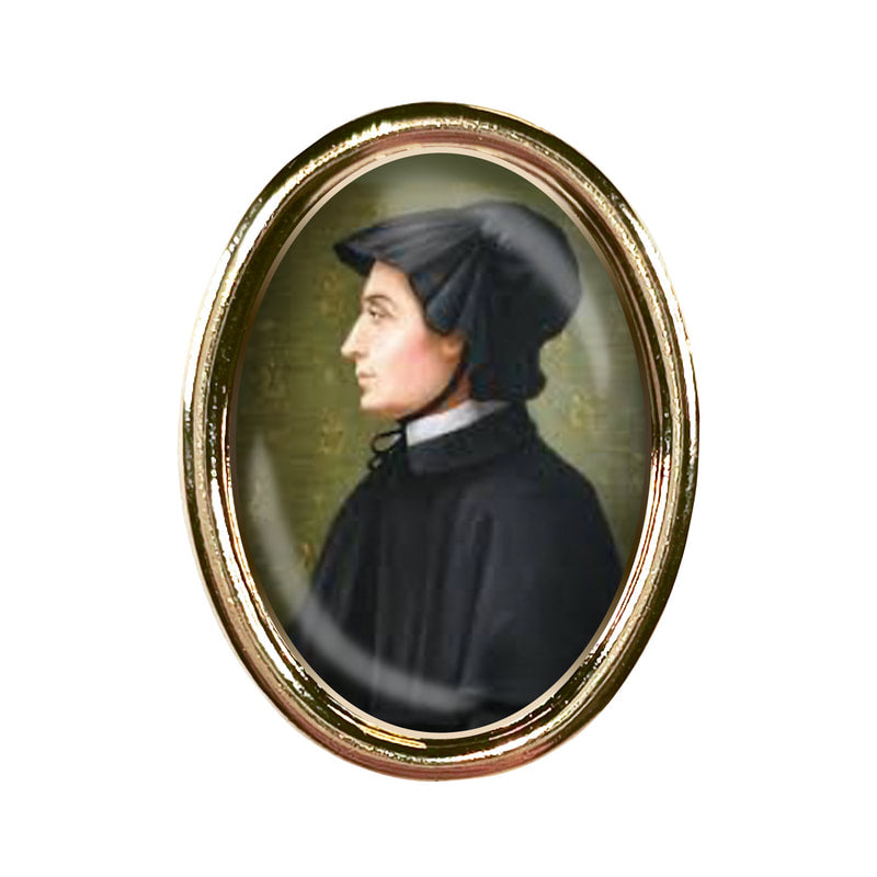 St. Elizabeth Ann Seton Photo Lapel Oval Pin 3/4"