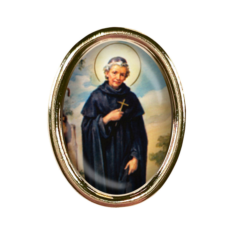 St. Peregrine Photo Lapel Oval Pin 3/4"Photo Lapel Oval Pin 3/4"
