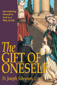 Book cover of "The Gift of Oneself" by Fr. Joseph Schnyers featuring classical religious artwork with figures in prayer