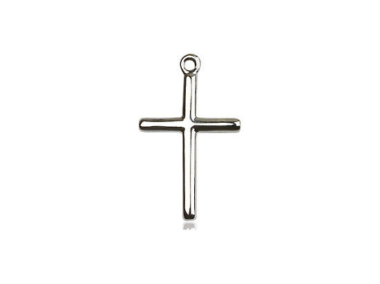 Sterling Silver Cross Pendant on a 18 inch Sterling Silver Light Curb Chain - Unique Catholic Gifts