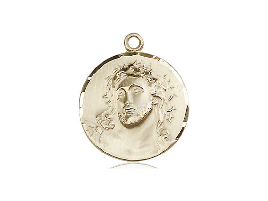 14kt Gold Filled Ecce Homo Pendant on a 18 inch Gold Filled Light Curb Chain - Unique Catholic Gifts
