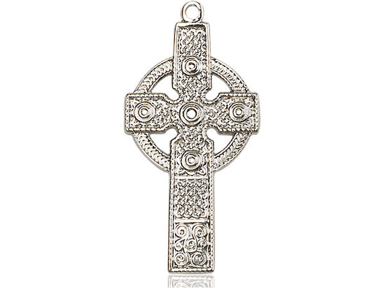 Sterling Silver Kilklispeen Cross Pendant on a 18 inch Sterling Silver Light Curb Chain - Unique Catholic Gifts
