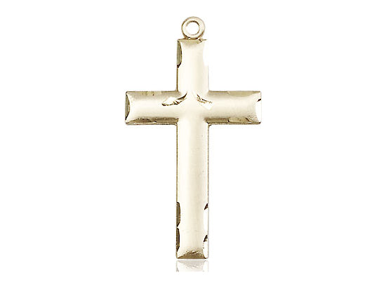 14kt Gold Filled Cross Pendant on a 18 inch Gold Filled Light Curb Chain - Unique Catholic Gifts