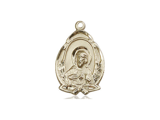 14kt Gold Filled Scapular Pendant on a 18 inch Gold Filled Light Curb Chain. - Unique Catholic Gifts