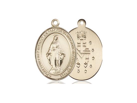 Gold Filled Miraculous Medal Pendant (3/4") - Unique Catholic Gifts