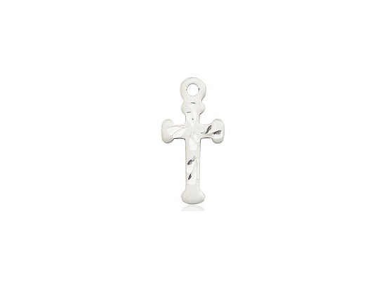 Sterling Silver Cross Pendant on a 18 inch Sterling Silver Light Curb Chain - Unique Catholic Gifts