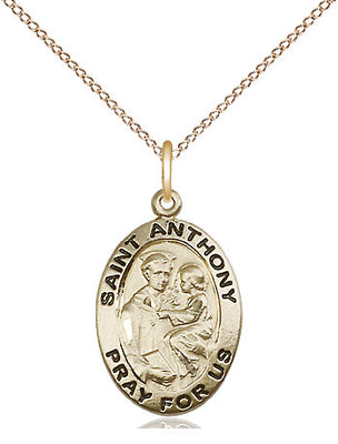 Gold Filled St Anthony of Padua Pendant (3/4