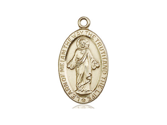 14kt Gold Filled Scapular Pendant on a 24 inch Gold Plate Heavy Curb Chain - Unique Catholic Gifts