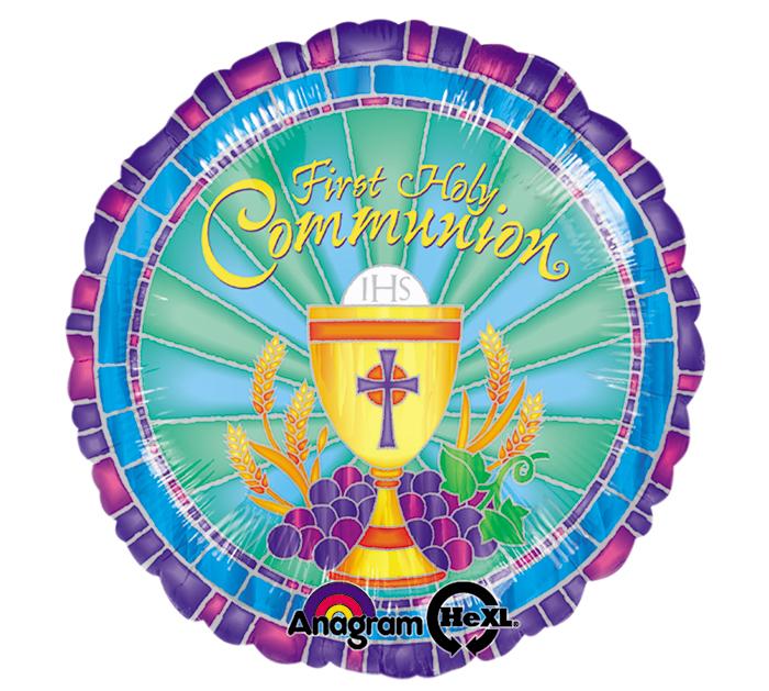17" First Holy Communion Balloon. - Unique Catholic Gifts