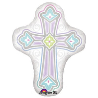 28" Pastel Cross Shaped Balloon - Unique Catholic Gifts
