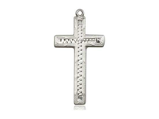 Sterling Silver Cross Pendant on a 18 inch Sterling Silver Light Curb Chain - Unique Catholic Gifts