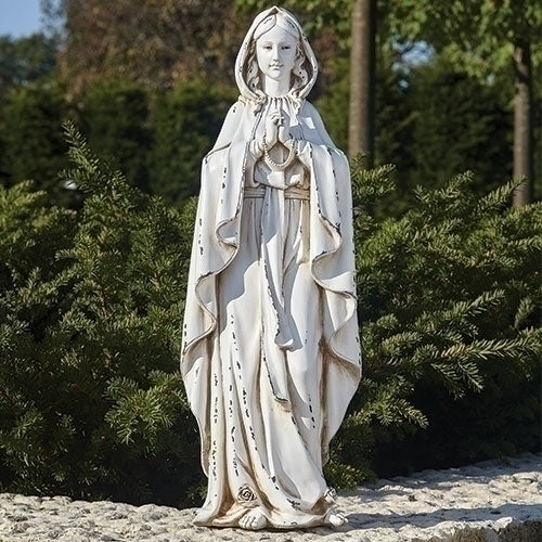 Our Lady of Lourdes Outdoor Statue 23" - Unique Catholic Gifts