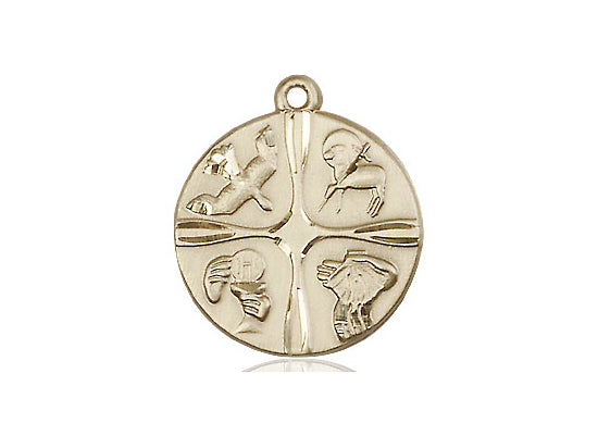 14kt Gold Filled Christian Life Medal - Unique Catholic Gifts