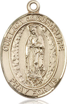 Gold Filled Our Lady of Guadalupe Pendan (3/4") - Unique Catholic Gifts