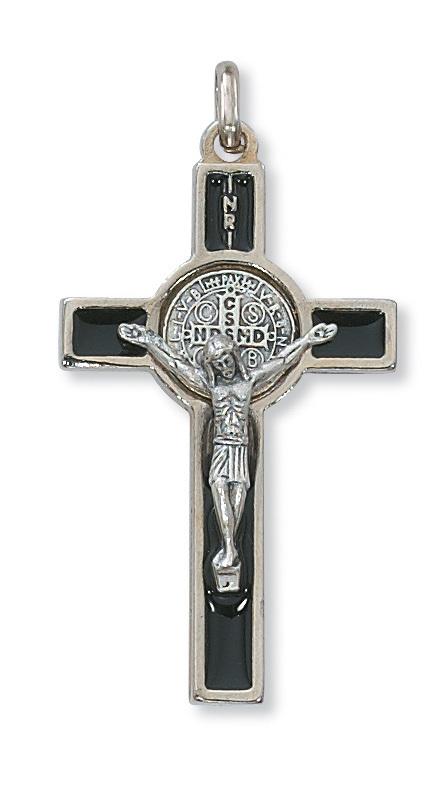 2" Black St. Benedict Crucifix - Unique Catholic Gifts
