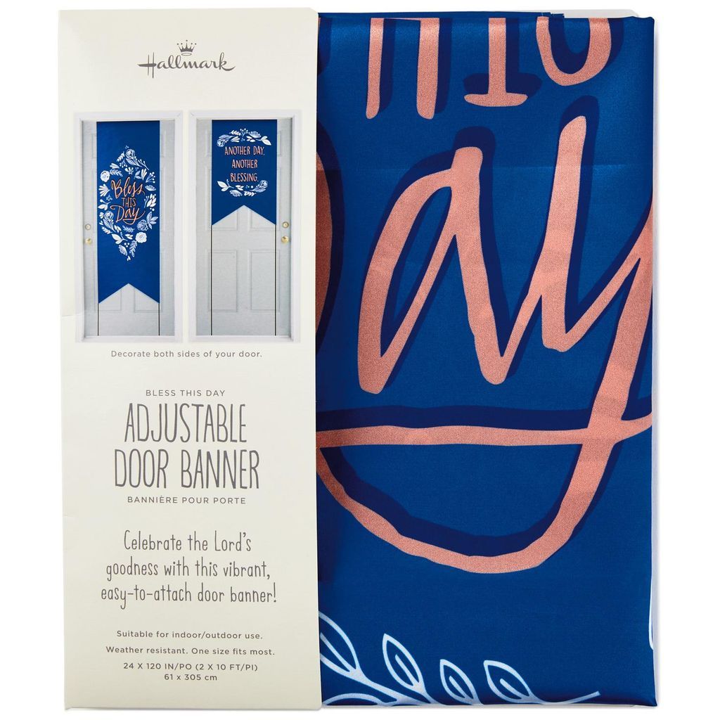 "Bless This Day" Adjustable Door Banner - Unique Catholic Gifts