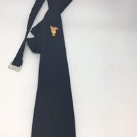 First Communion Tie with Gold Holy Communion Pin (Black) - Unique Catholic Gifts