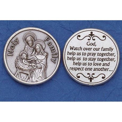 Holy Family Italian Pocket Token Coin - Unique Catholic Gifts