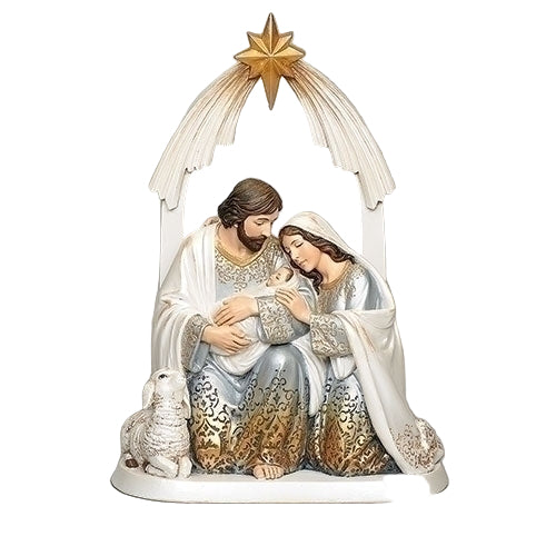 Holy Family Under the Golden Star Nativity Statue 9 3/4" - Unique Catholic Gifts