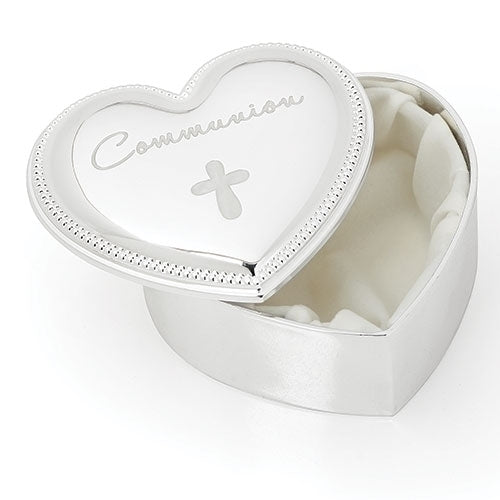 Holy First Communion Heart Shaped Box 2 1/2" - Unique Catholic Gifts