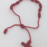 Red One Decade Corded Bracelet - Unique Catholic Gifts