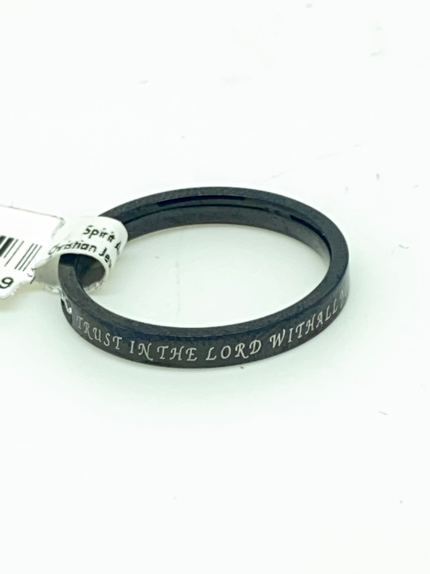 Lady's Ebony Princess Cut "I Trust" - Unique Catholic Gifts