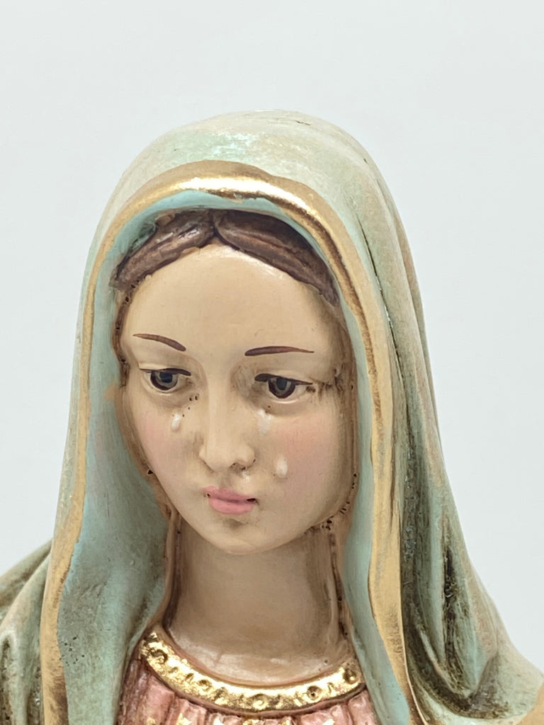 Our Lady of Tears, Weeping Madonna 6 1/2" Unique Catholic Gifts