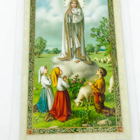 Our Lady of Fatima Laminated Holy Card (Plastic Covered) - Unique Catholic Gifts